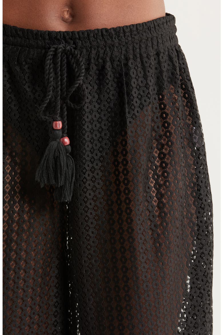 Open Knit Cover-Up Pants, Alternate, color, BLACK