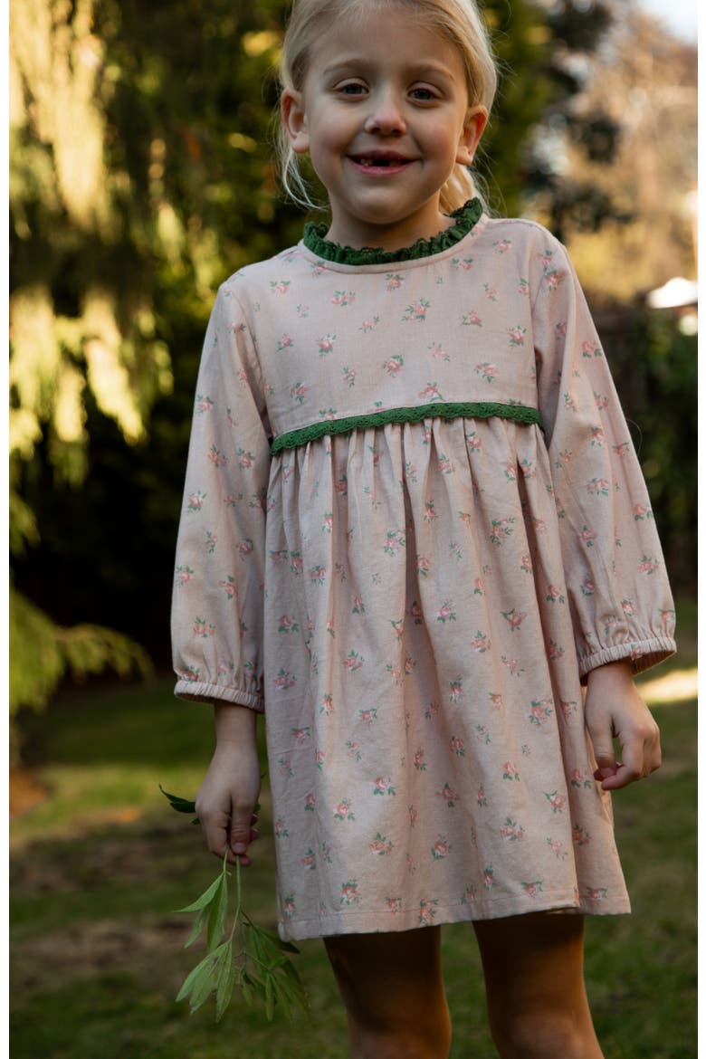 Priya Dress with Lace Trim, Alternate, color, Vintage Pink