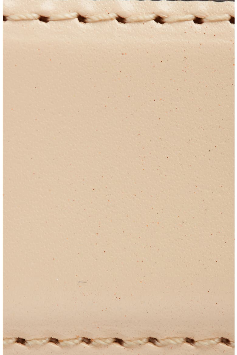 Crescent Leather Belt, Alternate, color, BEIGE