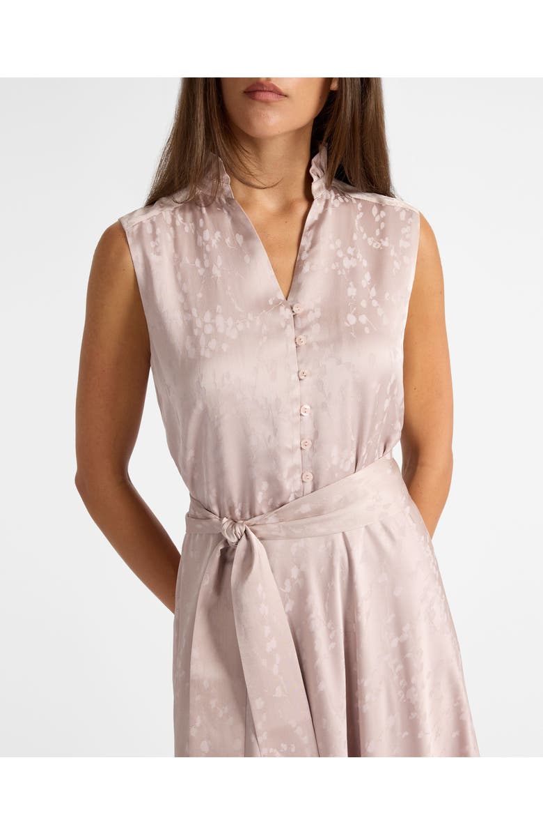 Santorelli Nirva Sleeveless Dress in Tonal Floral Jacquard, Alternate, color, Lilac Shadow