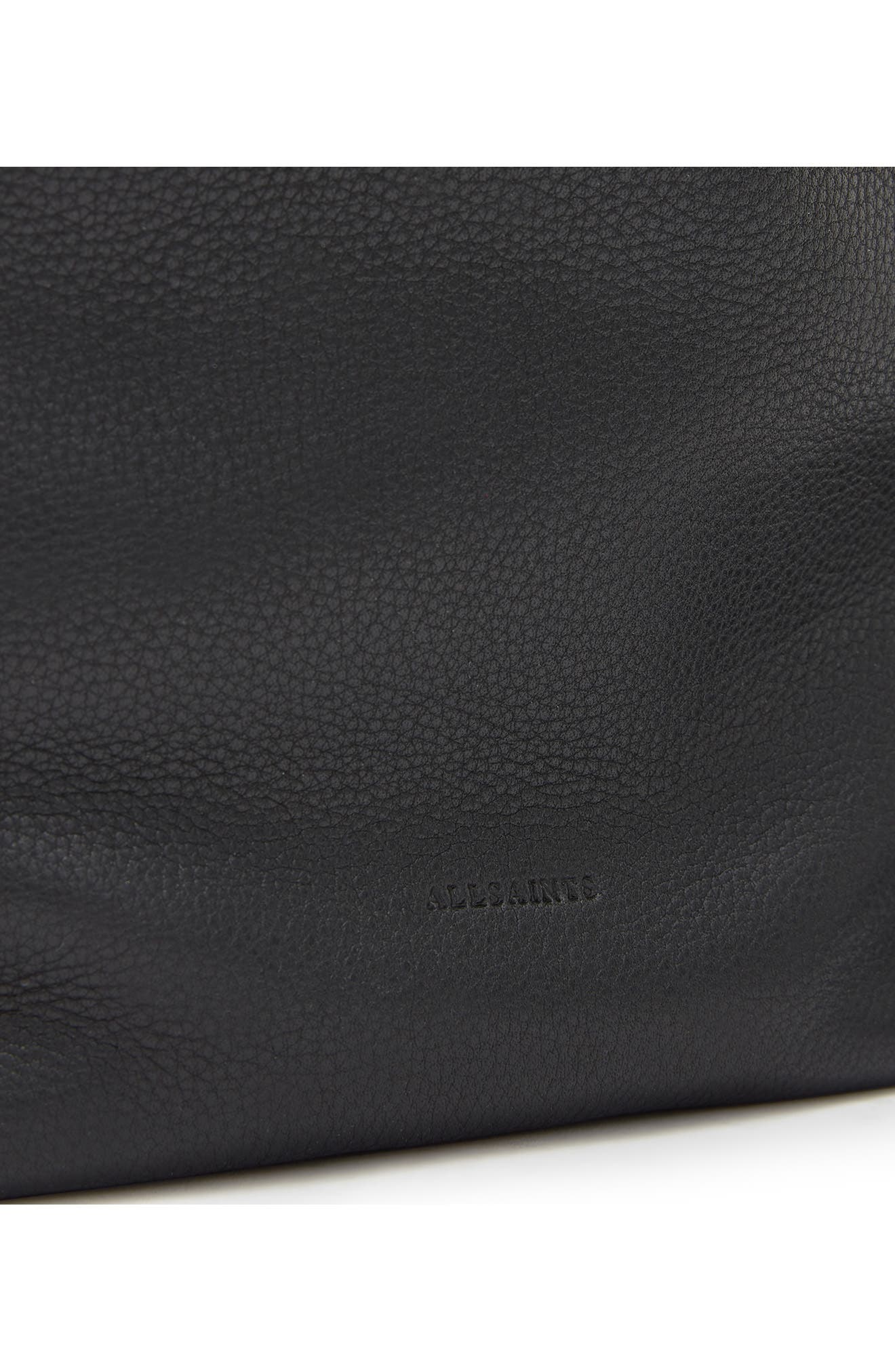 Evaline Fringe Leather Crossbody Bag, Alternate, color, BLACK