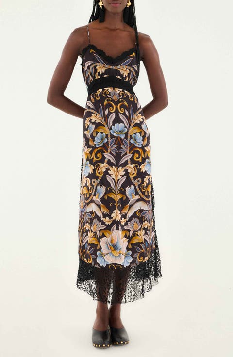 Snake Garden Print Maxi Dress