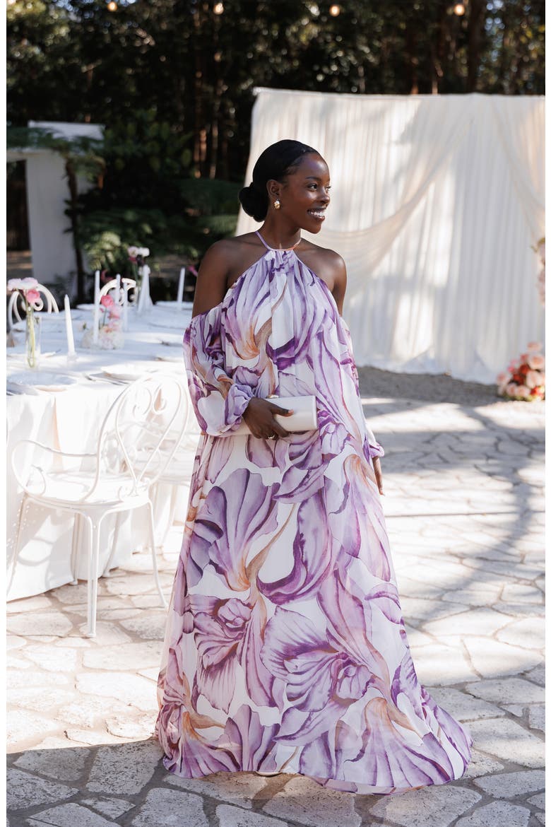 Laiken Maxi Dress, Alternate, color, PLUM FLORAL