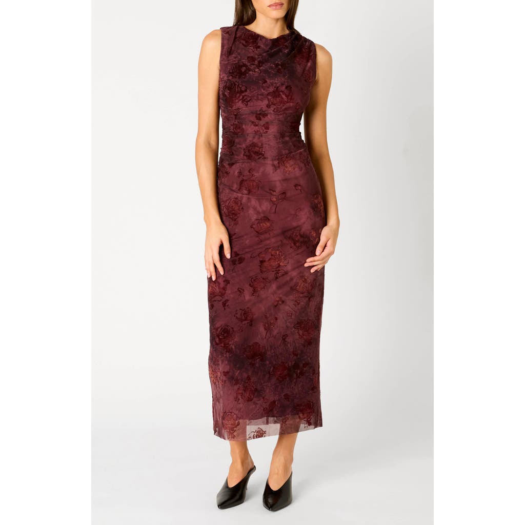 Nia Reese Sleeveless Maxi Dress In Brown