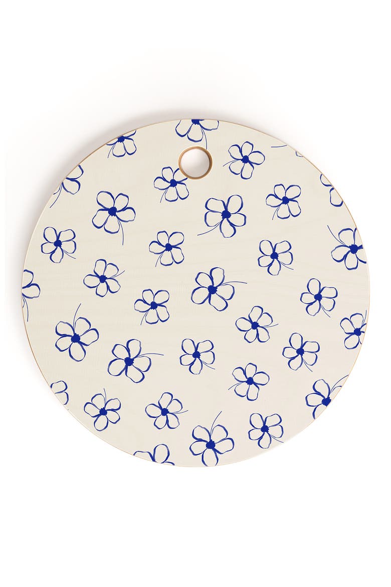Blue Flowers Cutting Board, Main, color, BLUE