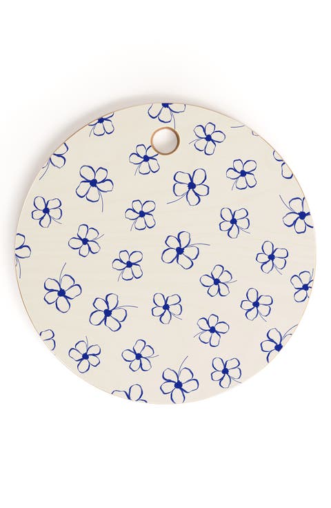 Blue Flowers Cutting Board