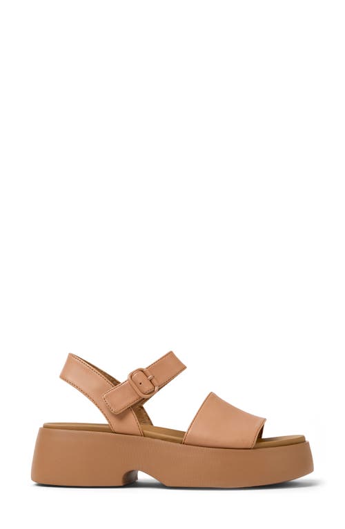 Camper Tasha Platform Sandal In Nude/beige