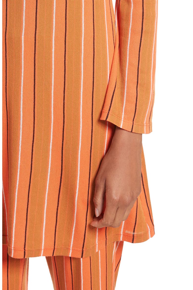 Capo Metallic Stripe Knit Tunic Dress, Alternate, color, MANGO STRIPE