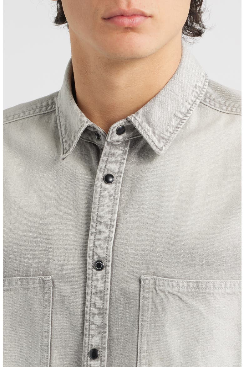 Al Denim Button-Up Shirt, Alternate, color, LIGHT GREY
