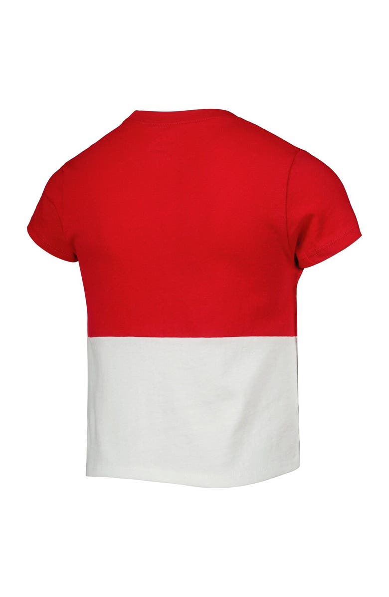 LEAGUE COLLEGIATE WEAR Girls Youth League Collegiate Wear Red/White Wisconsin Badgers Colorblocked T-Shirt, Alternate, color, Red