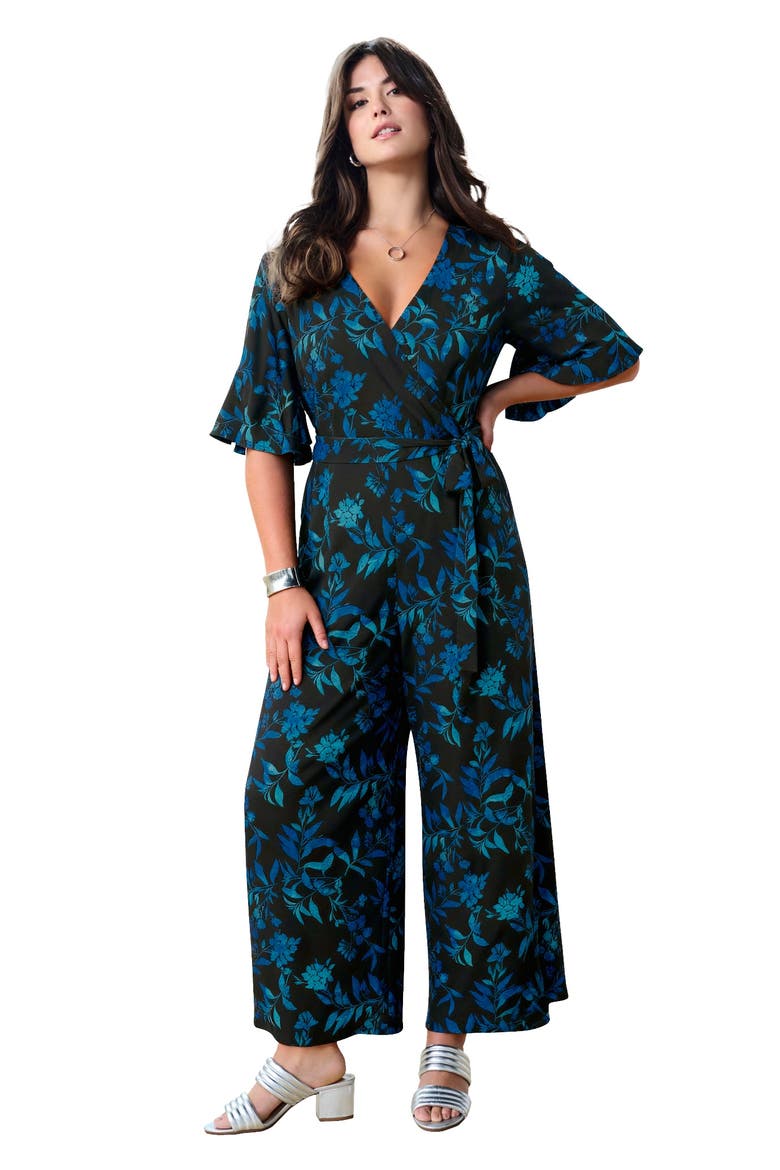 Ultrasmooth® Jumpsuit, Main, color, BLACK WILD FLOWERS
