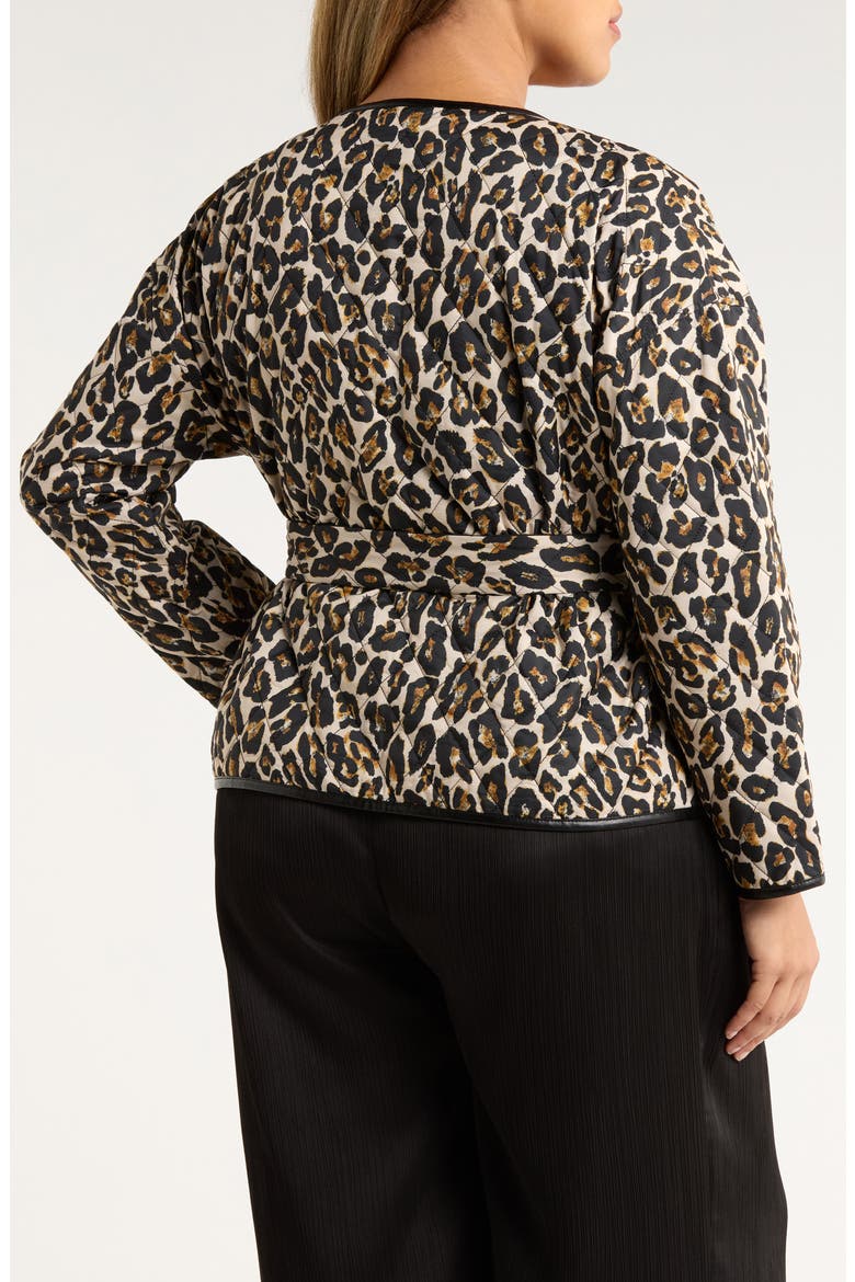 Reversible Leopard Print Quilted Jacket, Alternate, color, NATURAL LEOPARD