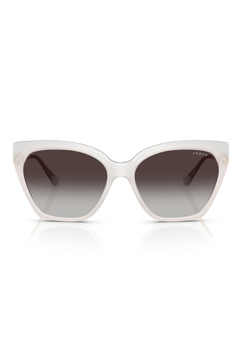57mm Polarized Gradient Cat Eye Sunglasses, Main, color, GREY GRADIENT