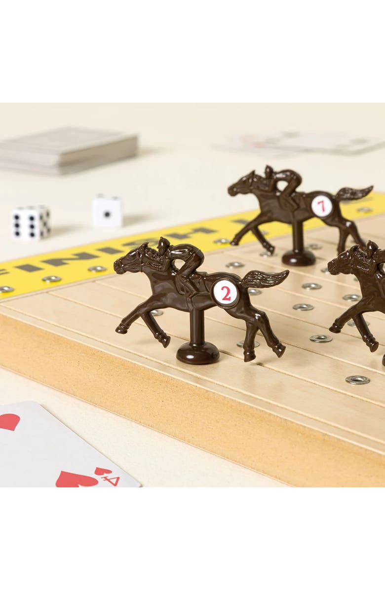 Uncommon Goods Horse Racing Game by Across the Board Game, Alternate, color, Brown