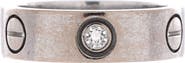 Pre-Owned Cartier Love 3 Diamonds Band Ring 18K White Gold with Diamond