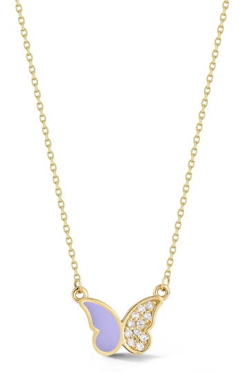 Ember Fine Jewelry Butterfly Pendant Necklace In Gold