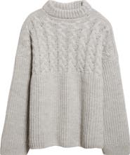 Cecilie Bahnsen Belinda Mixed Stitch Wool & Alpaca Sweater