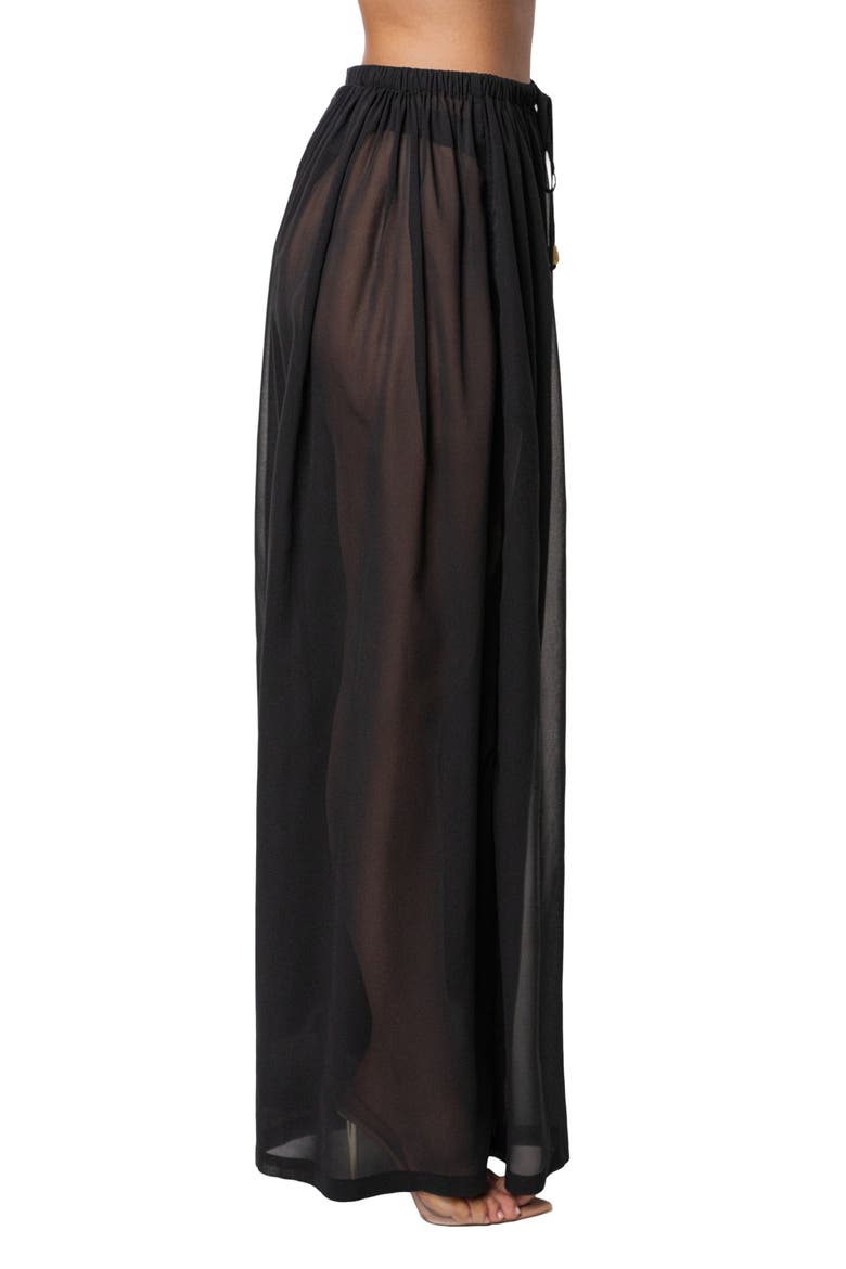 Resort Glow Chiffon Pant, Alternate, color, Black