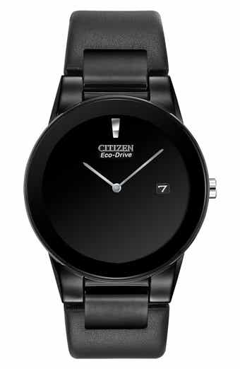 Axiom Eco-Drive Solar Leather Strap Watch