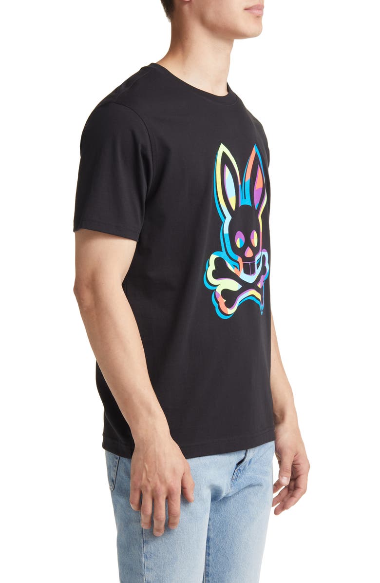 Psycho Bunny Men's Binns Logo Graphic Tee, Alternate, color, 