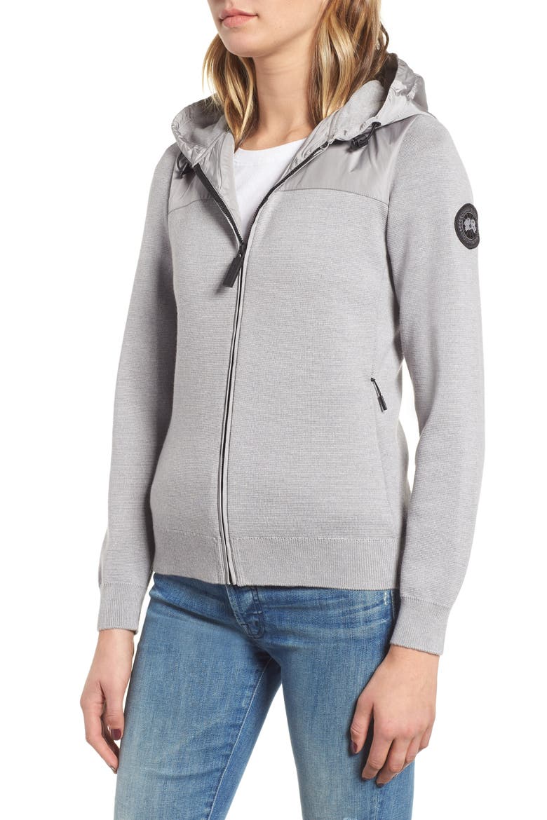 Windbridge Hooded Sweater Jacket, Alternate, color, SILVER ORE