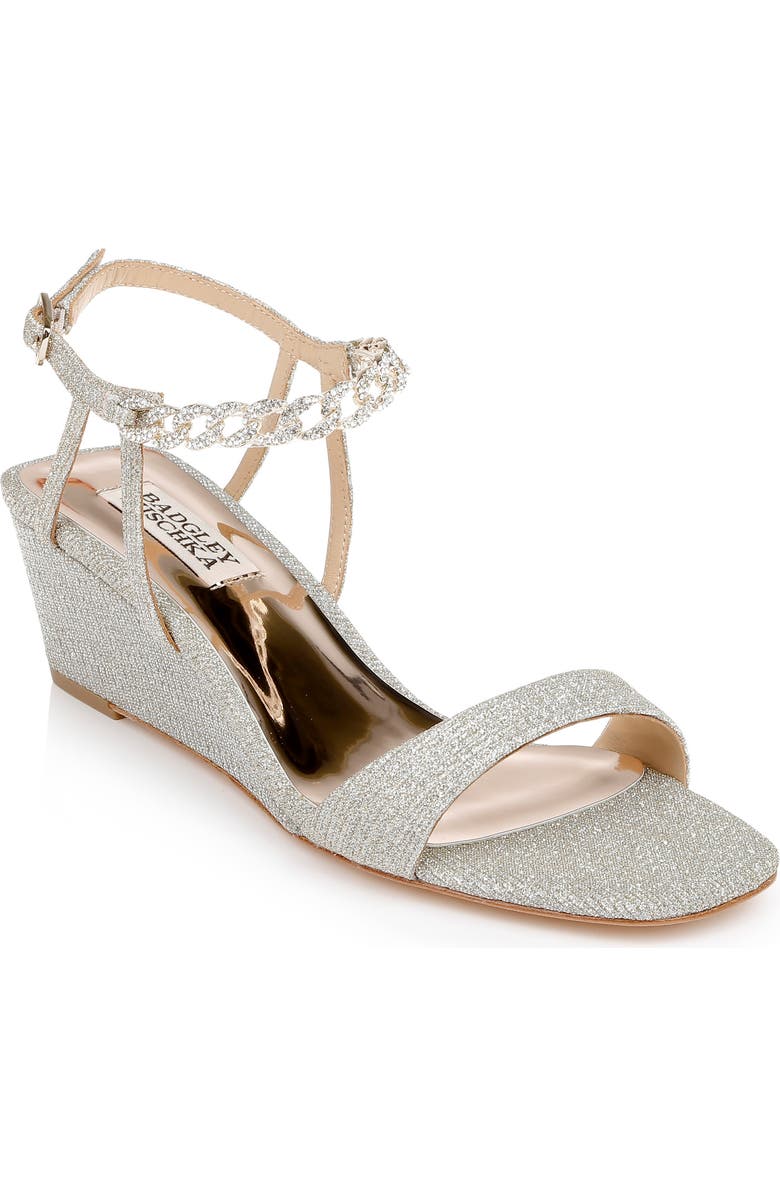 Badgley Mischka Collection Kaelyn Wedge Sandal, Main, color,