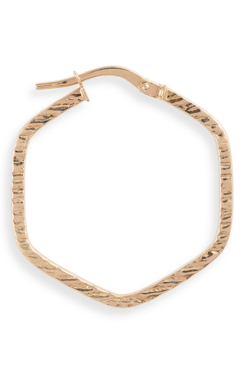 Bony Levy 14K Gold Hexagon Hoop Earrings, Alternate, color, 