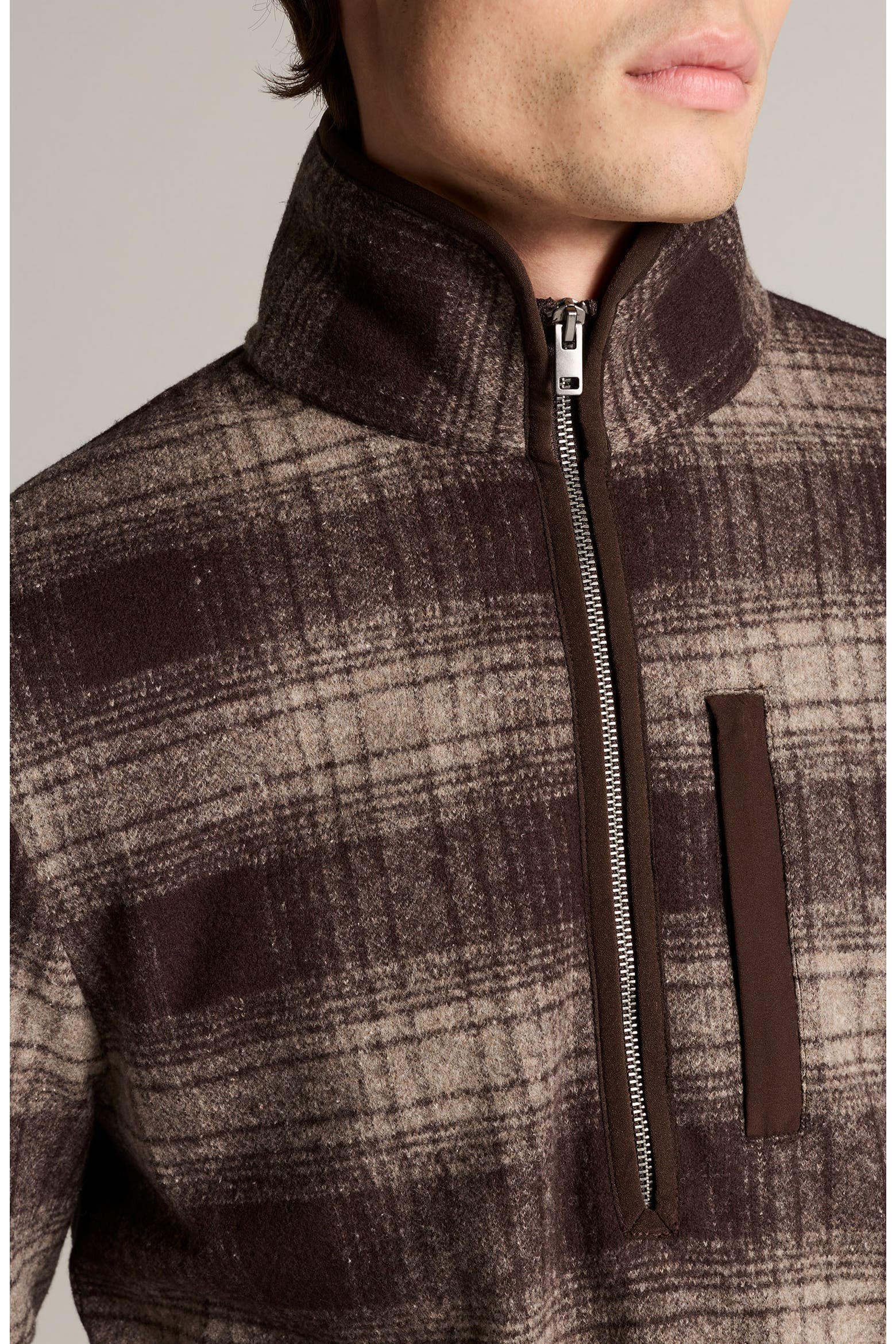 Mart Zip Code Vince Donegal Plaid Half Zip Pullover (Men) | Nordstrom