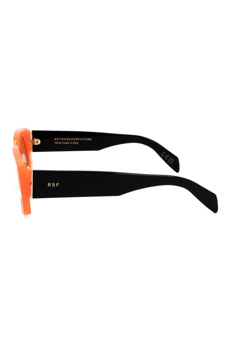50mm Rectangle Sunglasses, Alternate, color, ORANGE