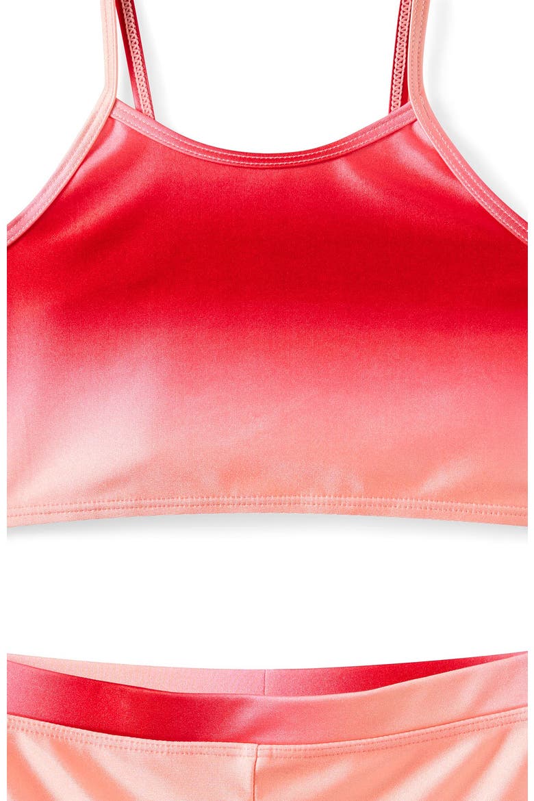 Kid's Tahlie Tankini Set, Alternate, color, Sunkissed Varsity Red Ombre