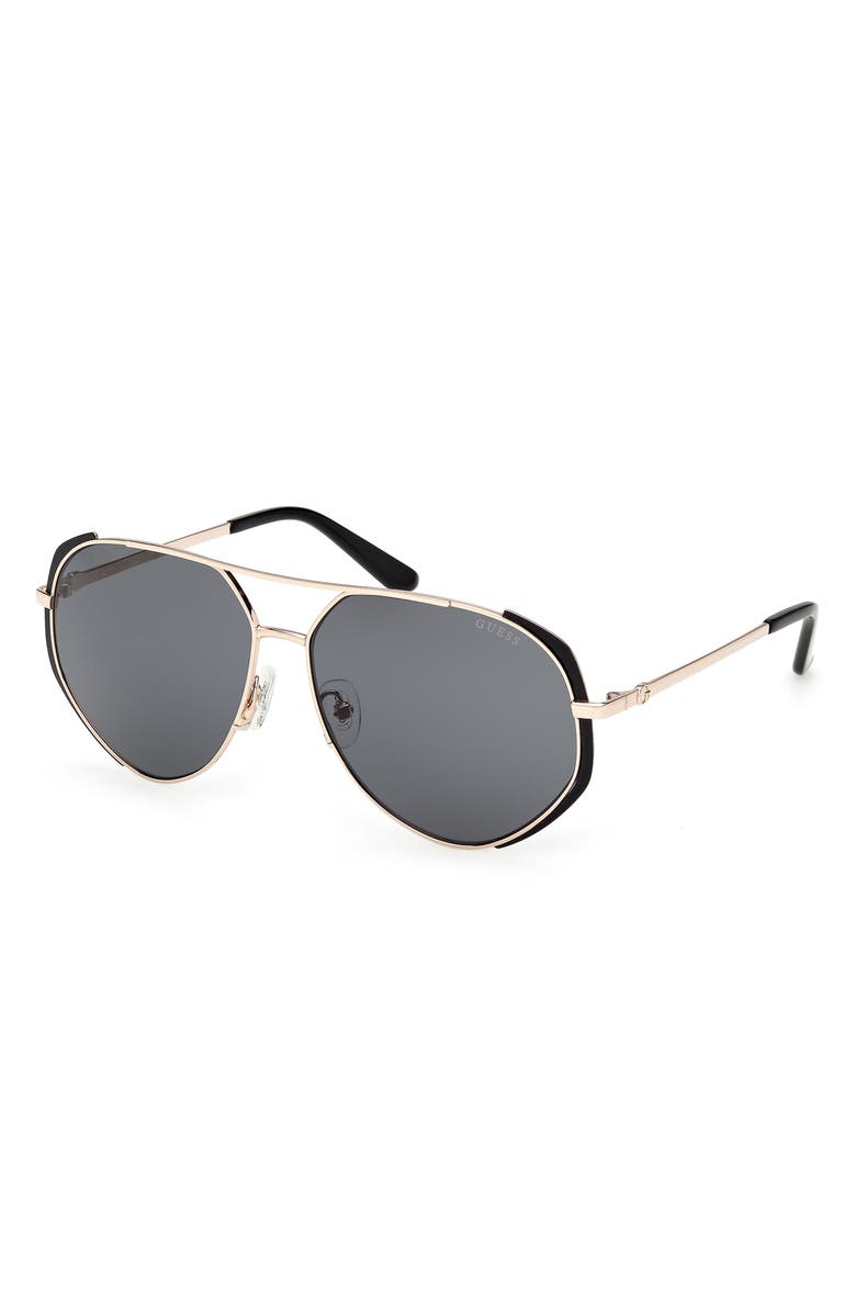 GUESS Pilot Sunglasses, Alternate, color, Matte Black / Smoke