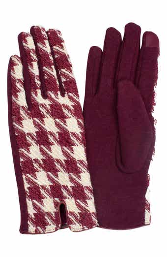 Houndstooth Jersey Touchscreen Gloves