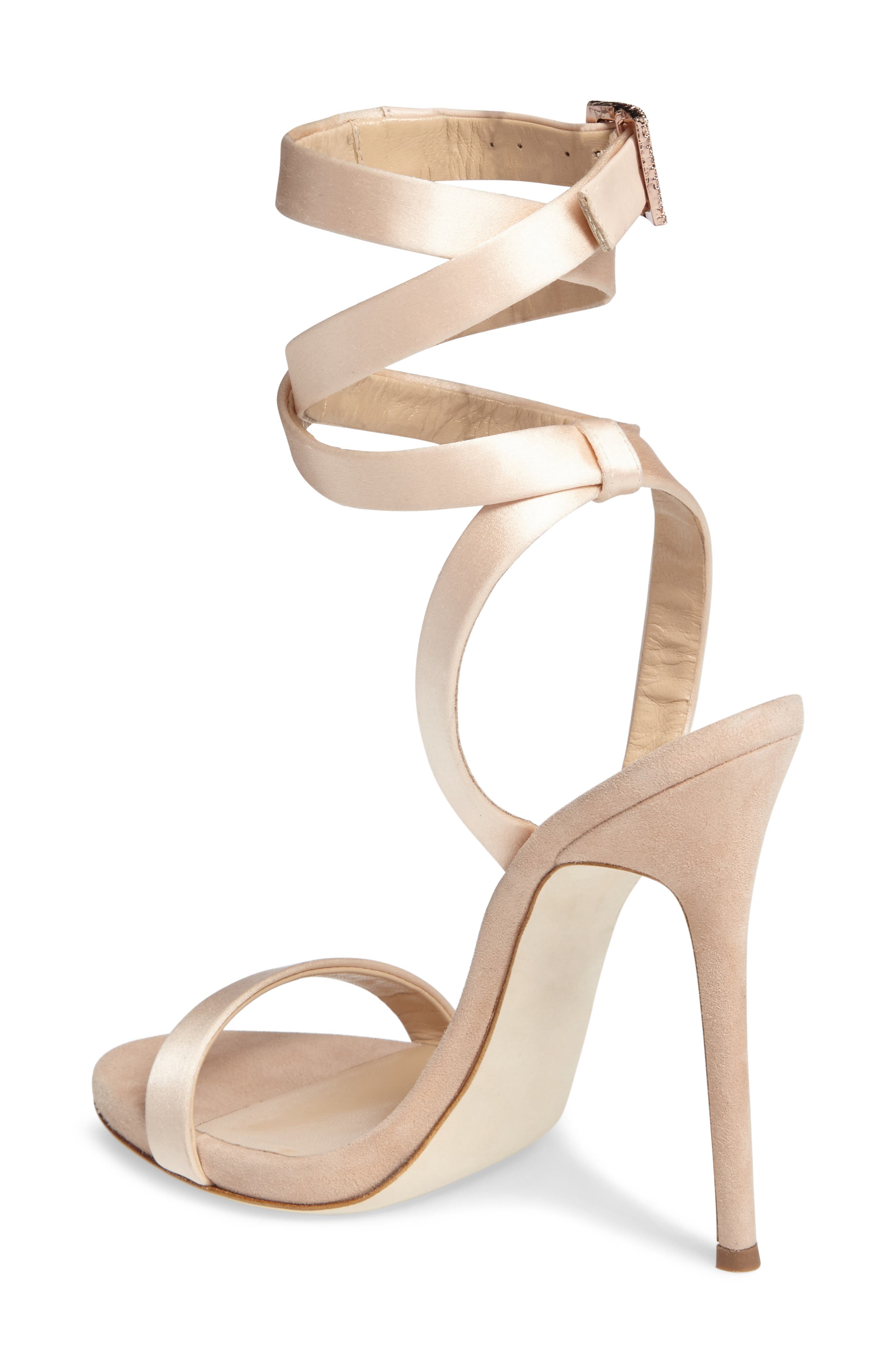 Giuseppe for Jennifer Lopez Leslie Sandal, Alternate, color, BEIGE SATIN