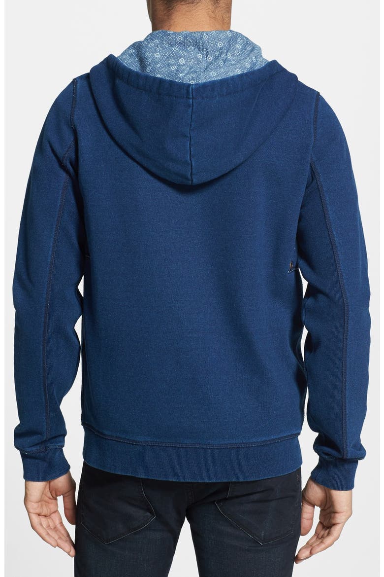 'Genji' Zip Hoodie, Alternate, color, DARK WASH INDIGO