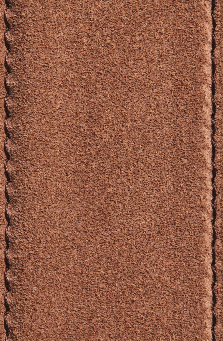 FERRAGAMO Double Gancio Suede Belt, Alternate, color, Midbrown Naturale