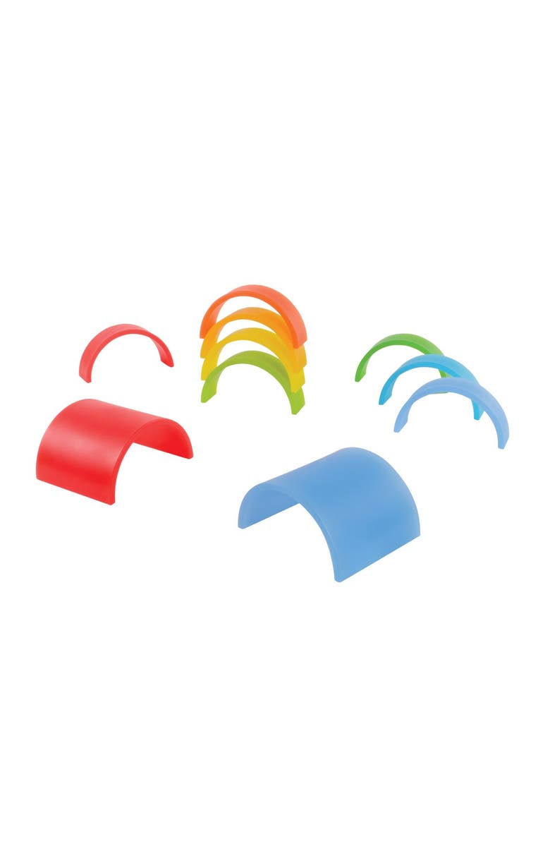 Kaplan Early Learning Company Discovery Rainbow Arches and Tunnels - 10 Pieces, Main, color, Multicolored