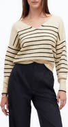 Madewell Stripe V-Neck Wedge Sweater
