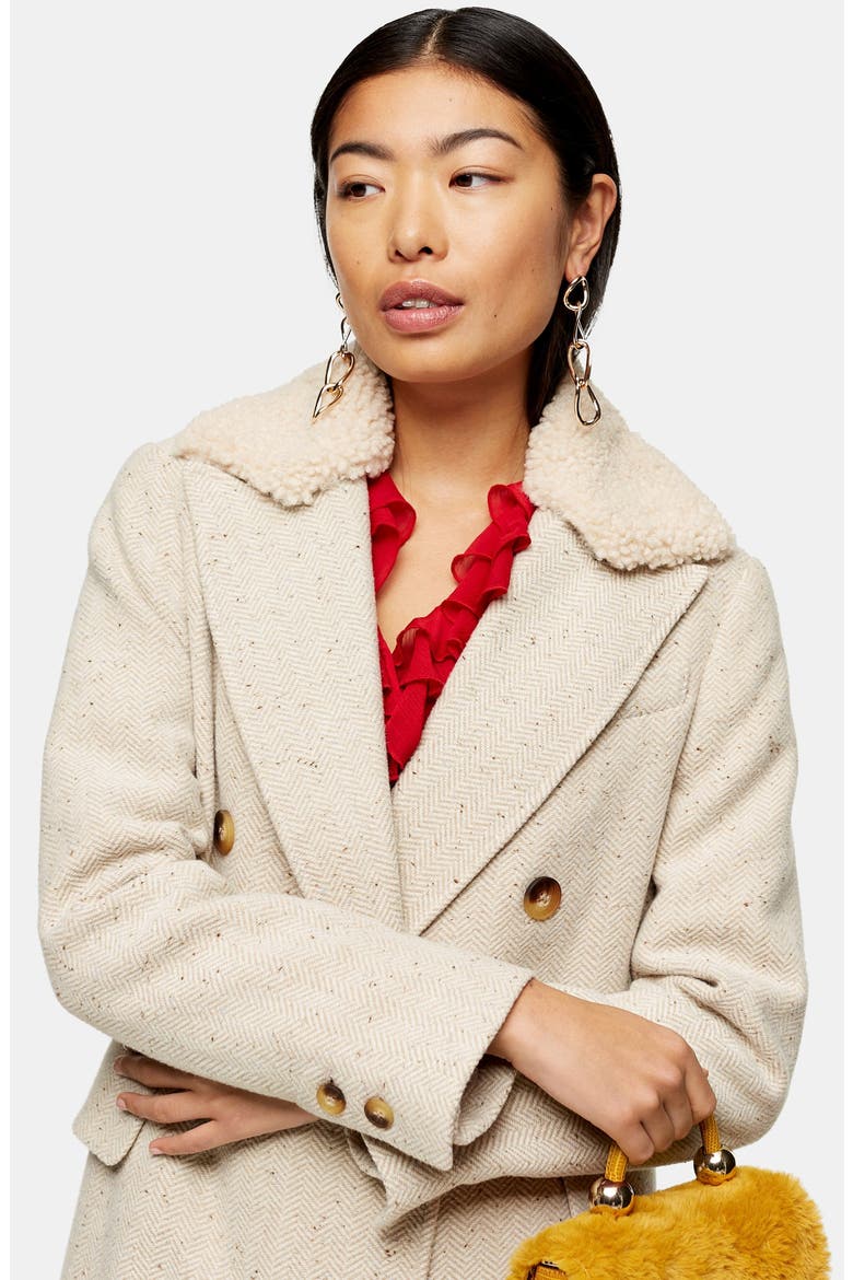Freddie Herringbone Coat, Alternate, color, OATMEAL