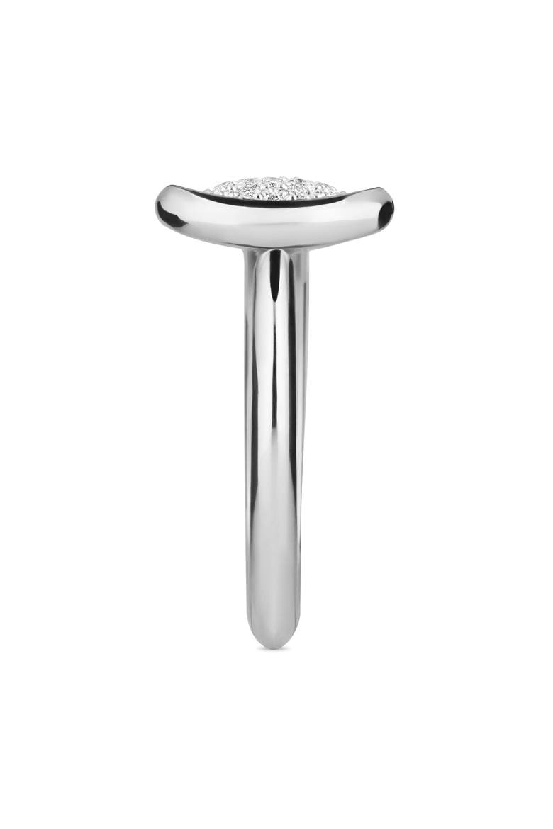 Horsebit Pavé Diamond Ring, Alternate, color, WHITE GOLD