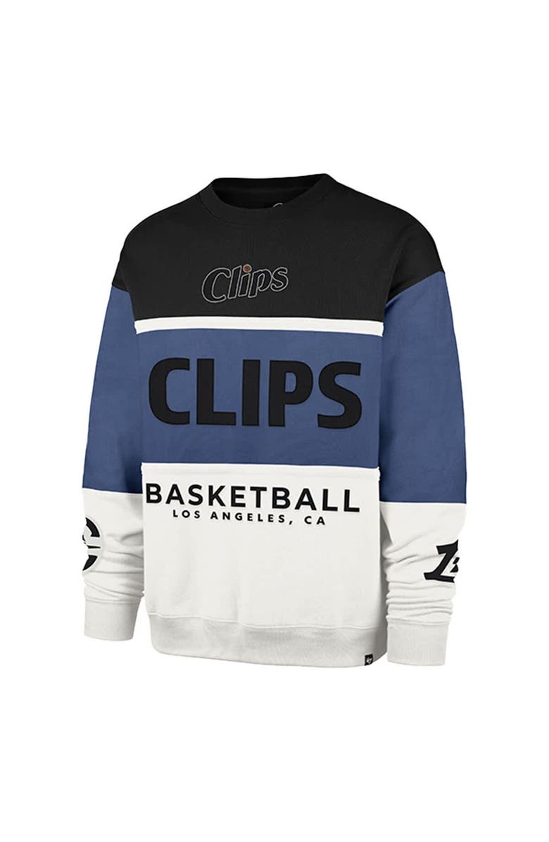 '47 Unisex '47 Blue LA Clippers 2024/25 City Edition On Five Maximalist Pullover Sweatshirt, Alternate, color, 