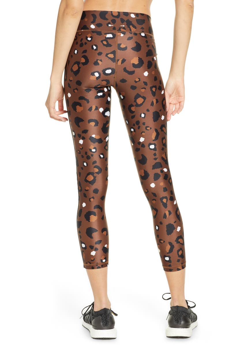 The Upside Tobacco Leopard Midi Yoga Pants, Alternate, color, 
