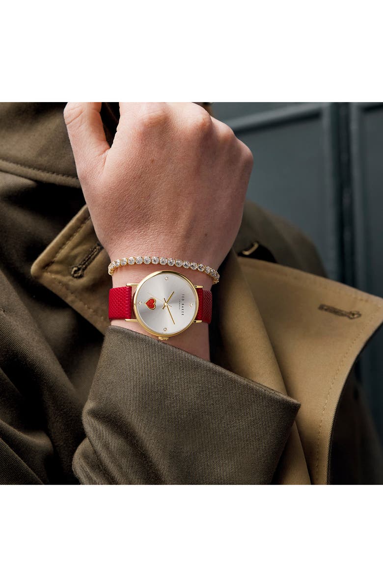 Ted Baker London Phylipa Leather Strap Watch & Bracelet Set, 34mm, Alternate, color, 