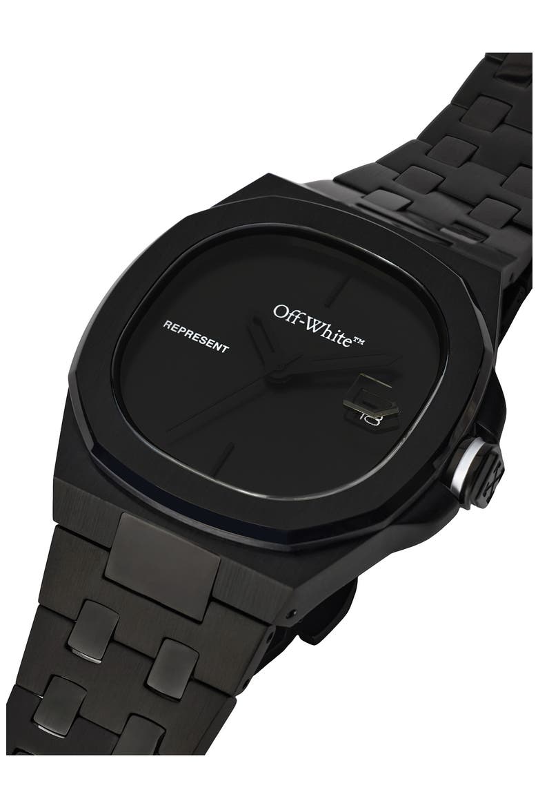 Object Japanese Quartz Bracelet Watch, 39mm, Alternate, color, IP BLACK