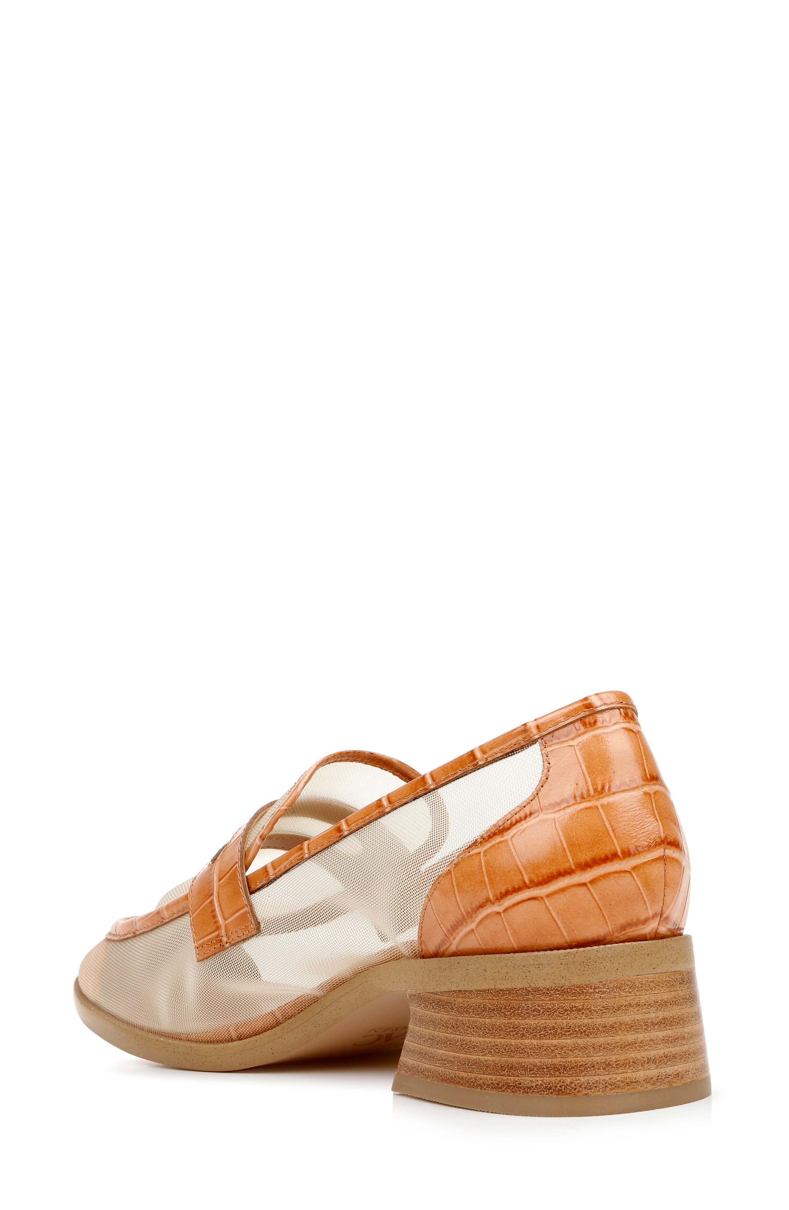 Ailsa Penny Loafer, Alternate, color, CARAMEL LEATHER
