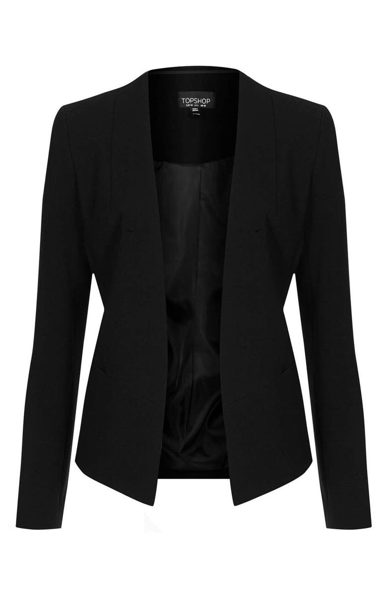 Topshop Open Front Blazer, Alternate, color,