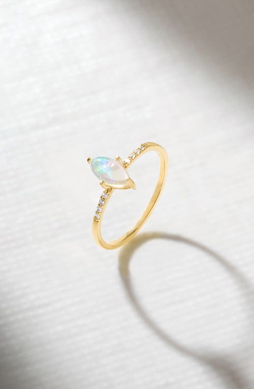 Ys Gems Marquis Gemstone Ring In Gold