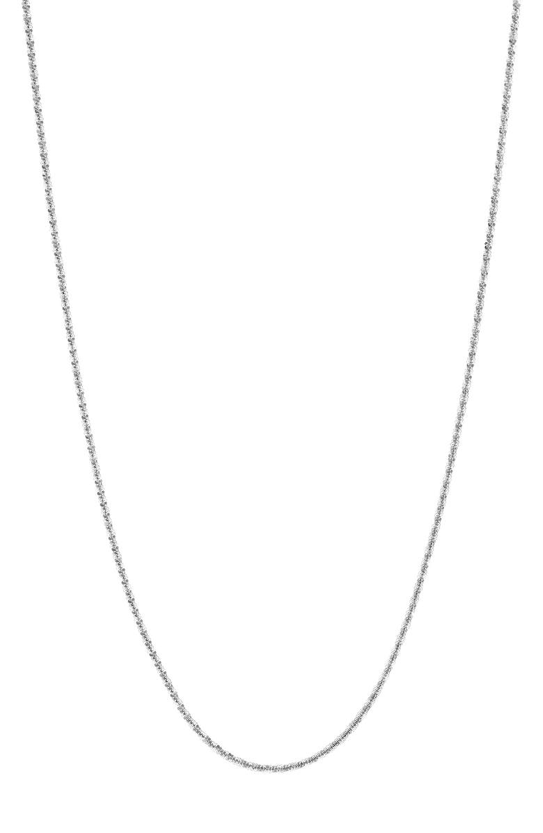 HAWLEY ST 14K White Gold Sparkle Chain Necklace, Main, color, 