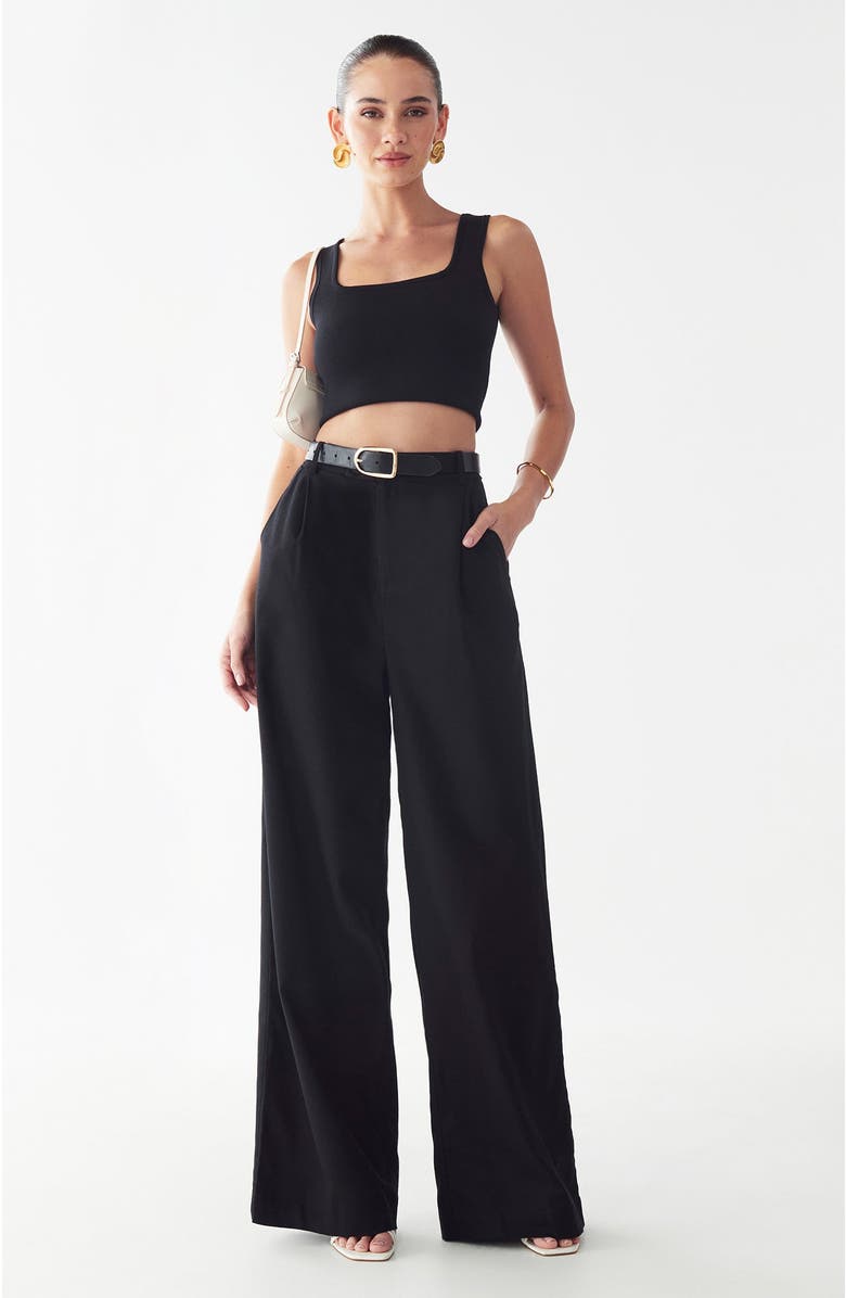 WILLA Rise Wide Leg Pant, Main, color, Black