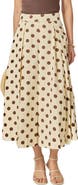 English Factory Polka Dot A-Line Midi Skirt