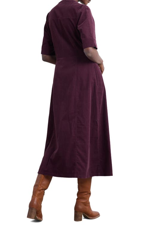Seasalt Cornwall Wightwick Organic Cotton Denim Midi Dress In Purple